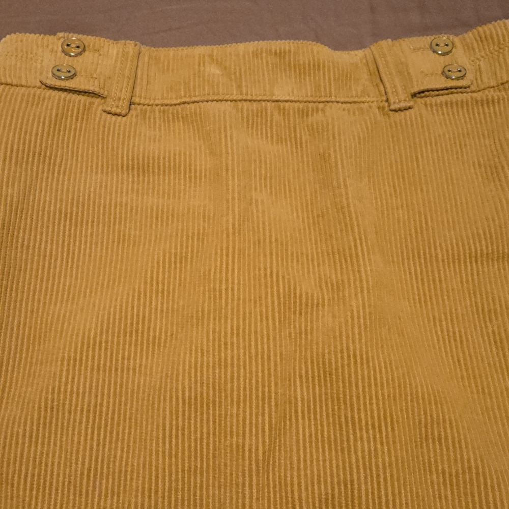 LOFT Tan A-Line Mini Skirt Work - Picture 4 of 8